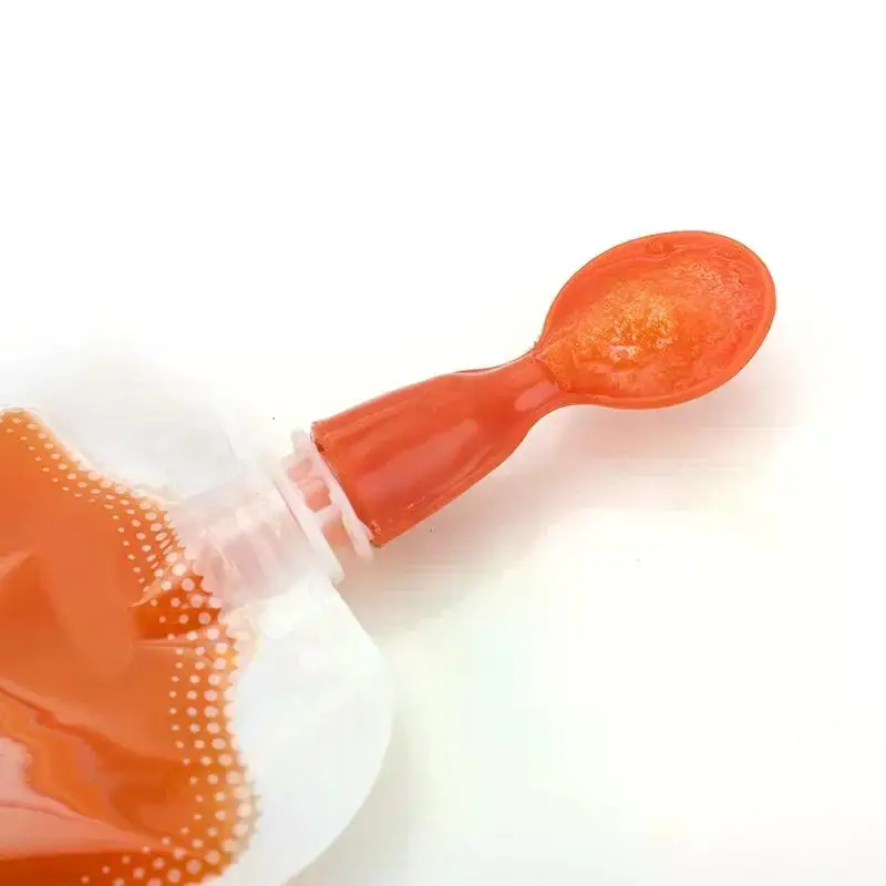 10Pcs Baby Fruit Puree Bags Reusable Squeeze Pouches Baby Food Storage Bag Kitchen Dispenser Complementary Food Squeeze Bags baby food storage containers food pouch