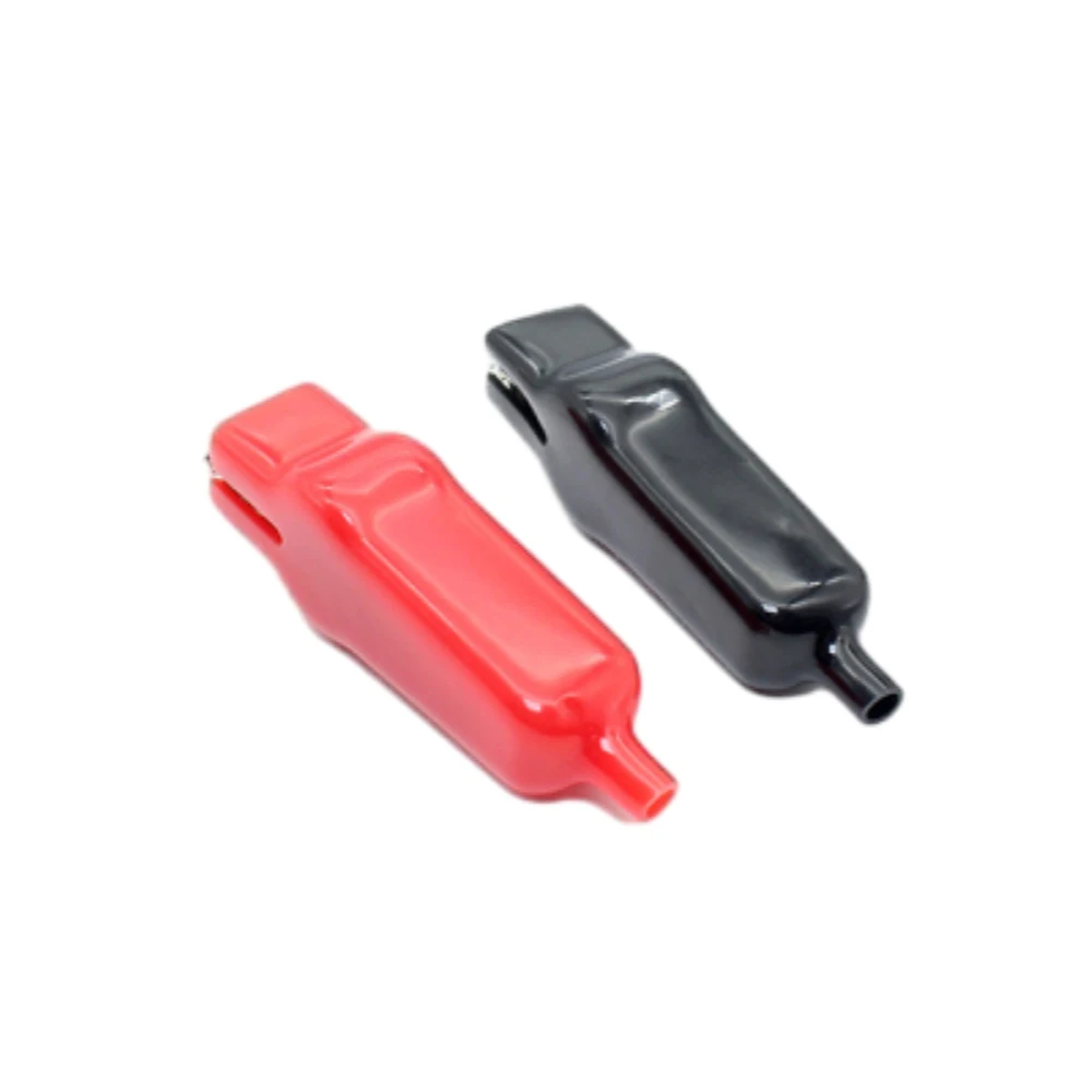 2PCS Alligator Clip 20A PVC Sheathed Nickel-plated Iron Alligator Clamp DIY Test Lead Crocodile Electrical Clip Electrical Tool