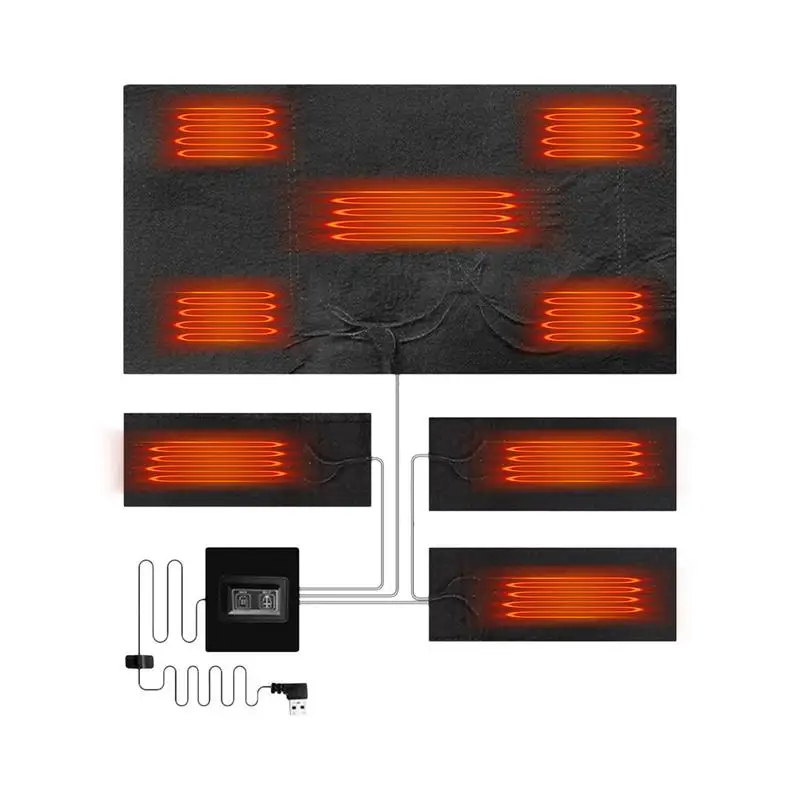 Clothes Heating Pad USB Heated Cloth Heater USB Electric Heating Element Film Heater Pads 5V Carbon Fiber Pad