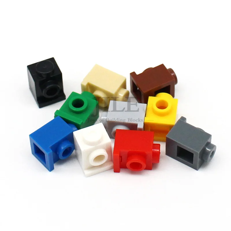 30pcs Moc 빌딩 블록 벽돌 수정 된 1x1 헤드 라이트 4070 DIY 클래식 크리 에이 티브 Enlighten 호환 조립 입자