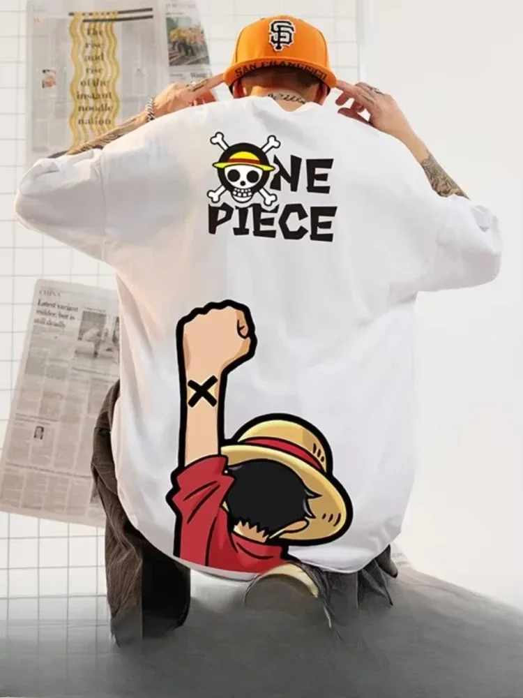 Matching tshirts casual t shirt kids t shirt One Piece Luffy Summer Cotton Children's T-shirt Y2K Outdoor Leisure Parent-child Tops Street Children's Fashion T-shirt