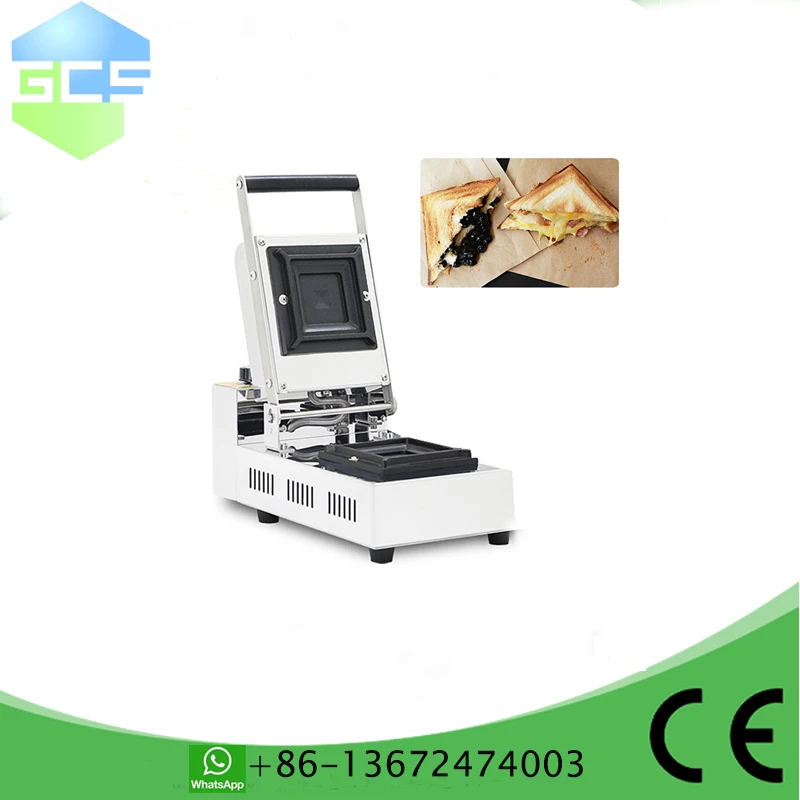 Commercial Stainless Steel Electric Square Waffle Sandwich Maker Breakfast  Mini Sandwich Machine