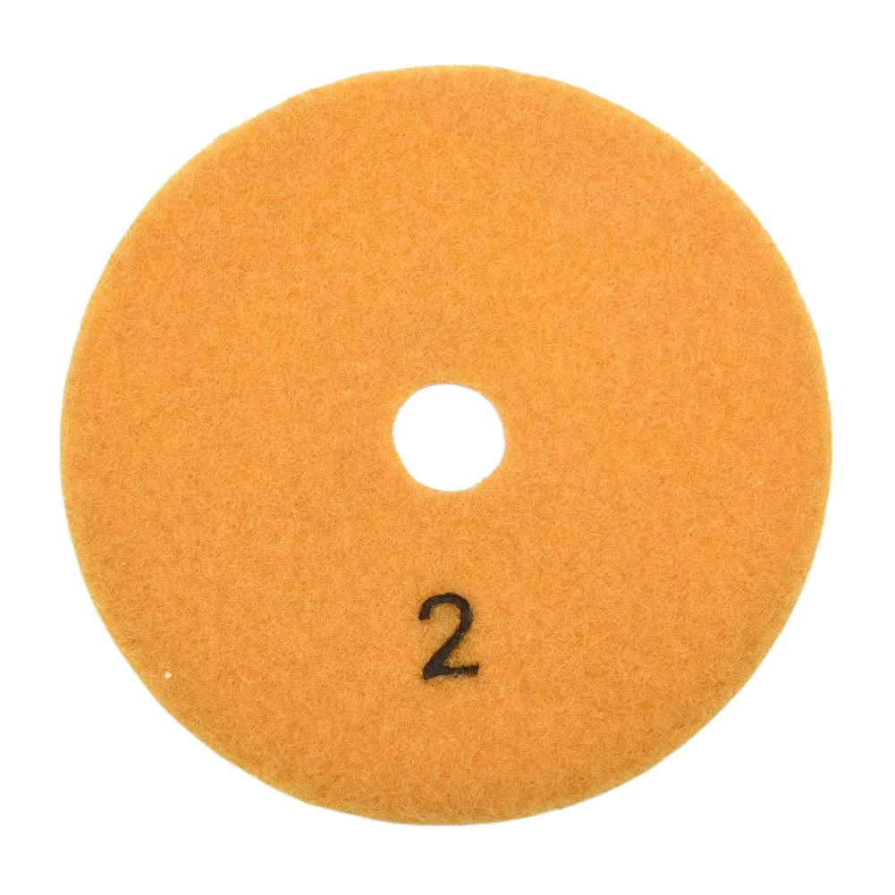 Versatile 4-Inch Dry/Wet Diamond Polishing Pad for Granite, Concrete, Stone, and Marble - 1/5 Piece Set