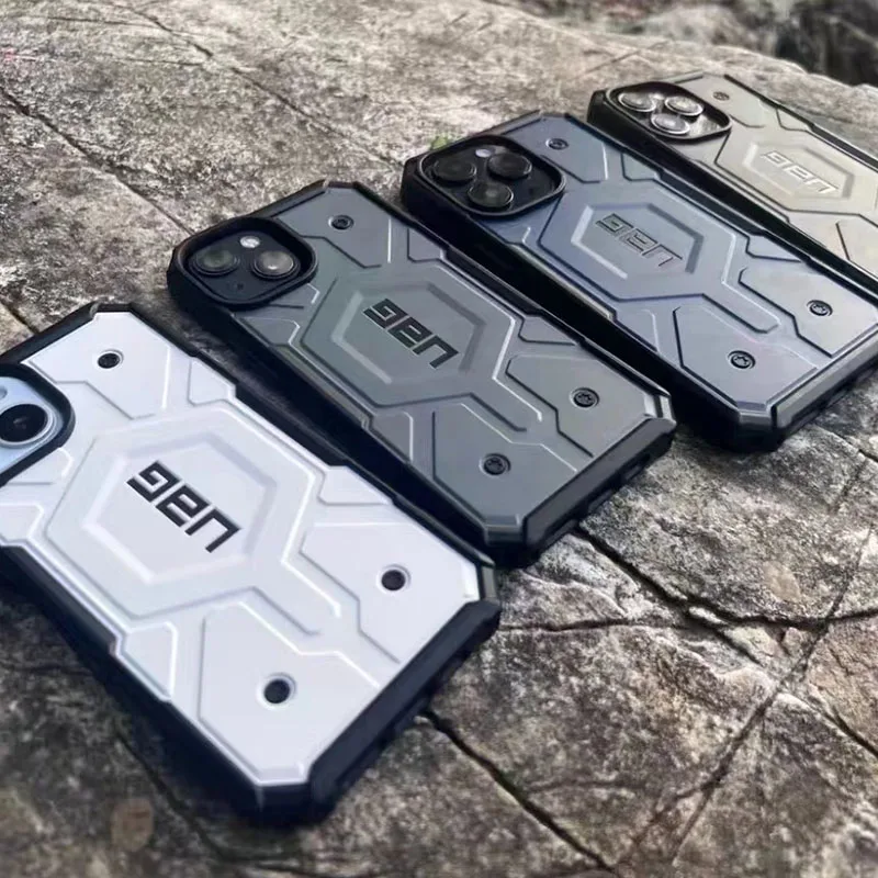 Magsafe Wireless Charge Phone Case for Apple iPhone 14 Pro Max 13 12 Plus UAG Magnetic Original Logo Shockproof Armor Cover