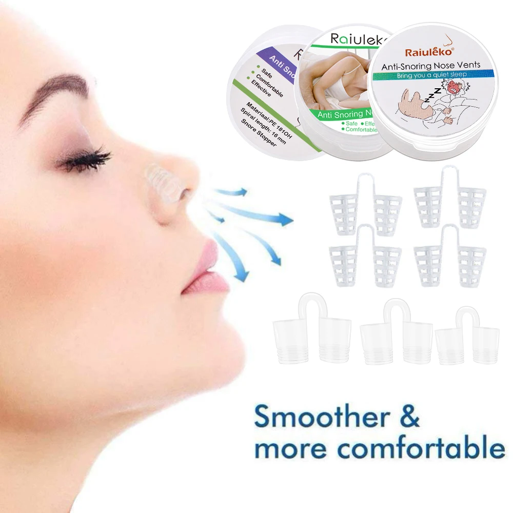 1/3/4PCS /set Anti Snoring Devices Professional Snoring Solution Snore Stopper Nose Vents Snore Nasal Dilators For Better Sleep