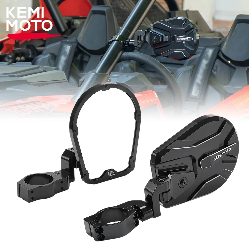 

1.75 1.875 2.0" CNC Windshield Side Rearview Round Mirror Compatible with Polaris RZR 1000 XP for Arctic Cat for Kawasaki Teryx