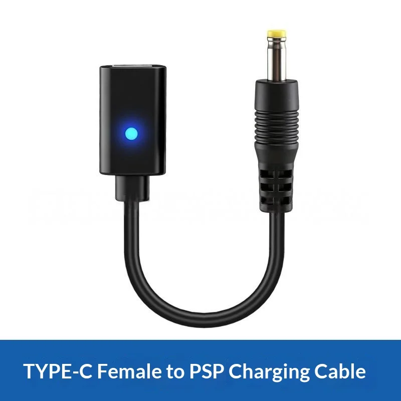 핫세일-1/5개입 타입 C LED 변환 케이블 USB C 케이블 PSP1000 2000 3000 컨트롤러 충전 어댑터 게임 콘솔 전원 케이블