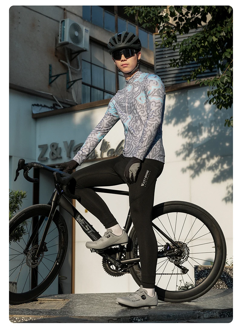 WEST RADFAHREN Männer Frauen Herbst Winter Thermische Fleece Radfahren Trägerhose Mountainbike Radfahren Hosen Pro Team Mtb Lange Hose – Detail 20