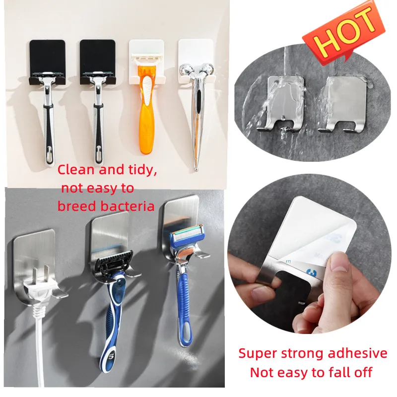 ที่วางเครื่องโกนหนวดสเตนเลสแบบไม่ต้องเจาะระบบคัดแยกและจัดเก็บเครื่องโกนหนวดแบบ YS00078ด้วยมือ 1