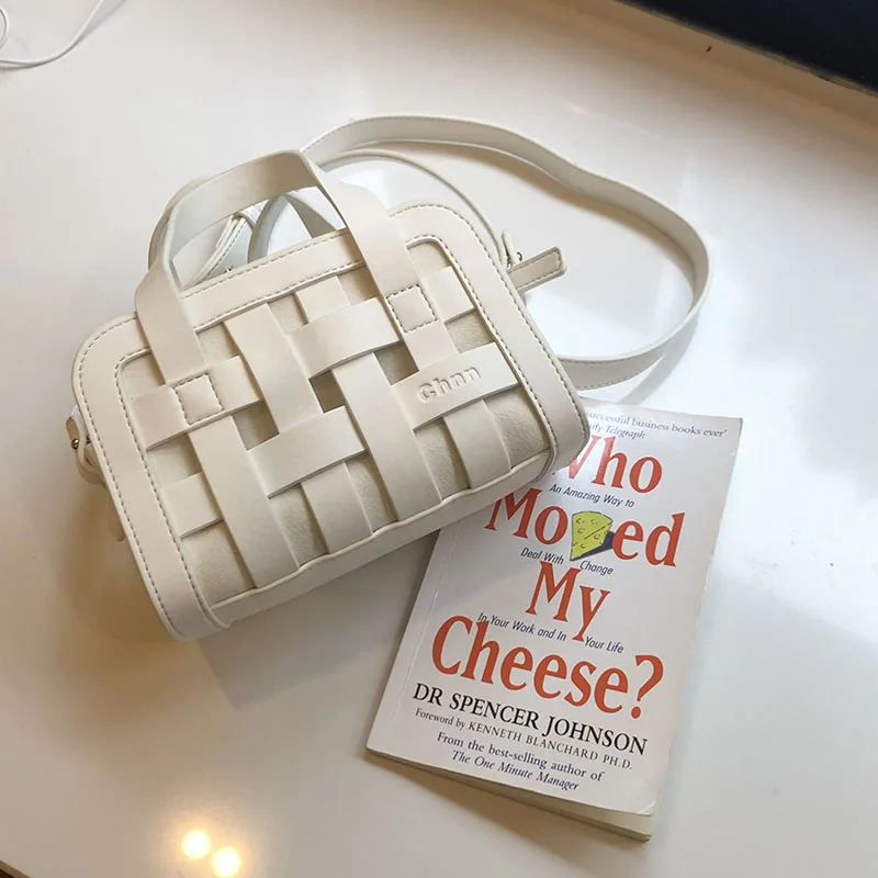 

PU Leather Knitting Ladies Designer Luxury Totes Original Special Designer White Kawaii Pillow Crossbody Bags for Women
