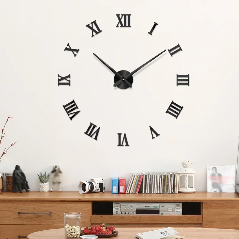 3D Wall Clock Mirror Wall Stickers Clocks Living Room Removable Art Decal DIY Sticker Home Decoration wall clock 3d wall clock