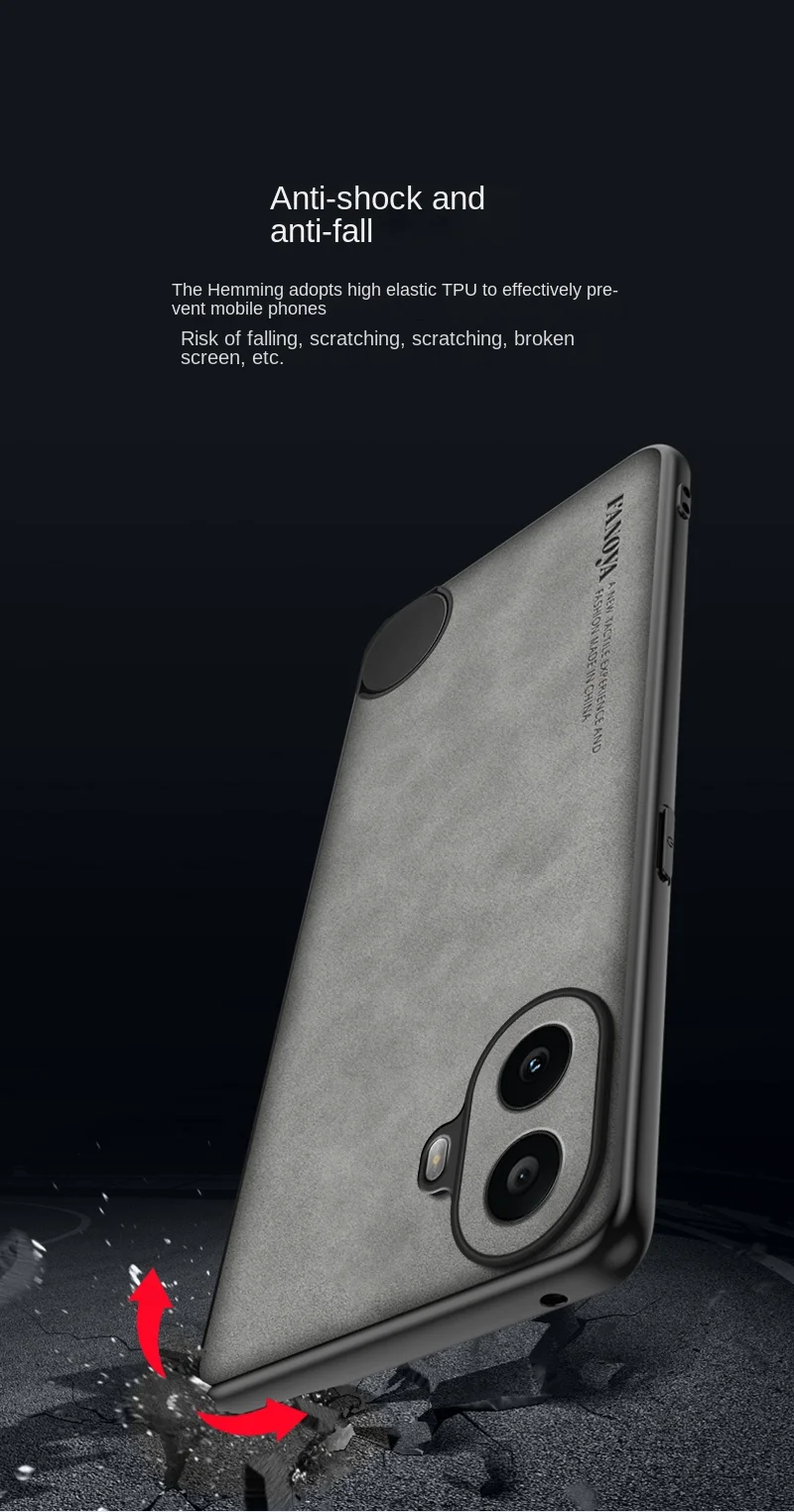 CMF Shockproof PU Leather Skin Hard Cover with Silicone Bumper