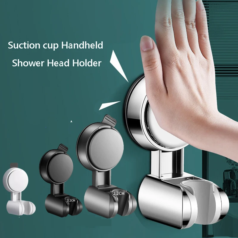 Showerhead Holder Suction Cup Handheld Horizontal Setting Large Shower Head Supports Wall Mounted