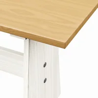 3/5-Piece 2-Tone Solid Wood Corner Dining Set - Reversible Breakfast Nook Urban Furniture - Image 6