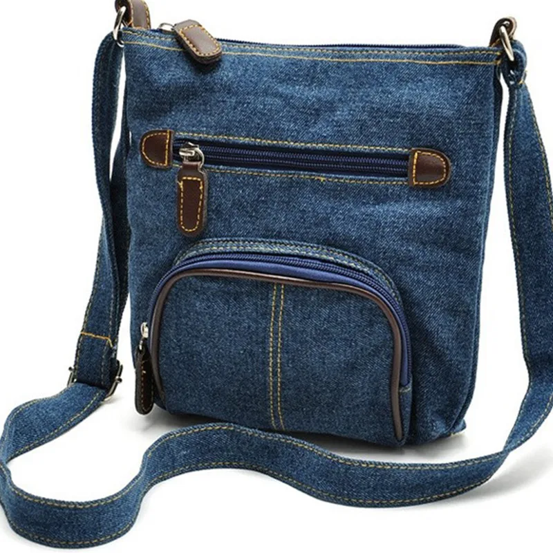 

2024 Crossbody Bags For Women Casual Denim Bags Fashion Female Shoulder Bag Pack Travel Zipper Handbag Tote Ladies Messenger Bag