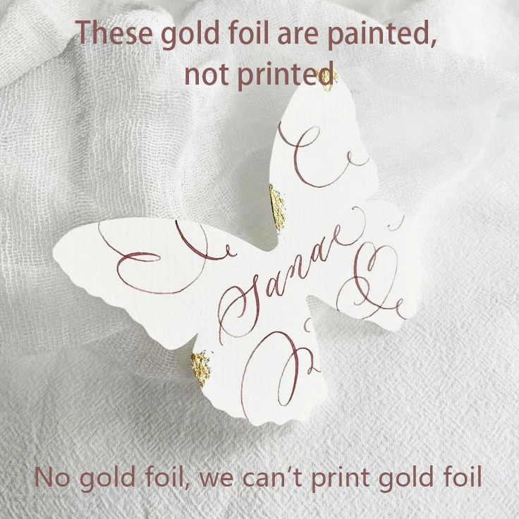 Butterfly Name Card Place Wedding Invitation Party Dinner Menu Table Decor Supplies Personalized Text Design Print RSVP
