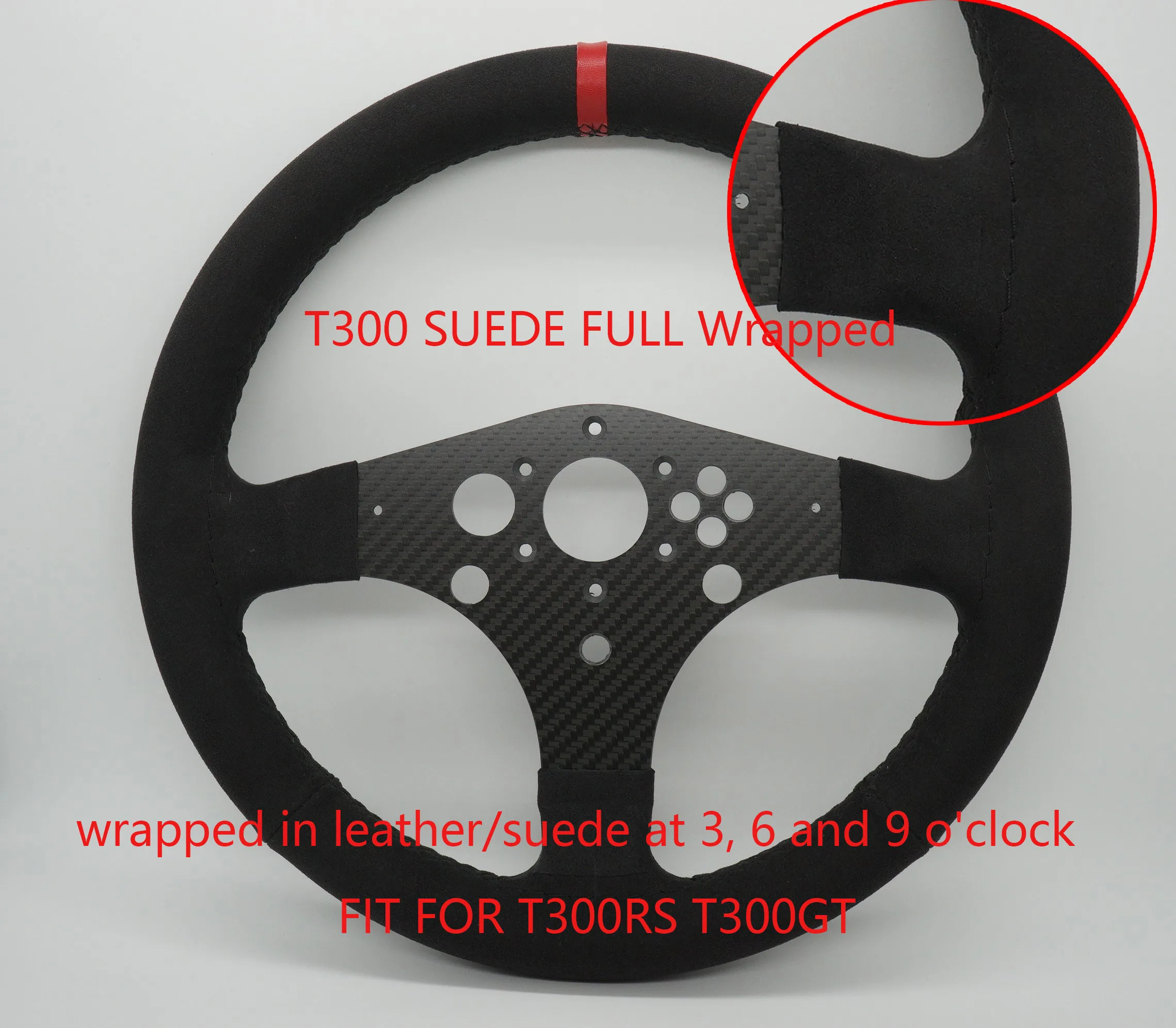 Thrustmaster T300RS T300GT Racing 13inch 33cm steering Wheel MOD DIY(carbon  fiber,suede)