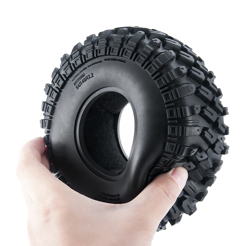 AXSPEED 4 Stück 2,2 Zoll Gummireifen Radreifen mit Schaumstoff für Axial SCX10 III Capra TRX-4 1/10 RC Car Monster Truck Upgrade-Teile – Detail 26
