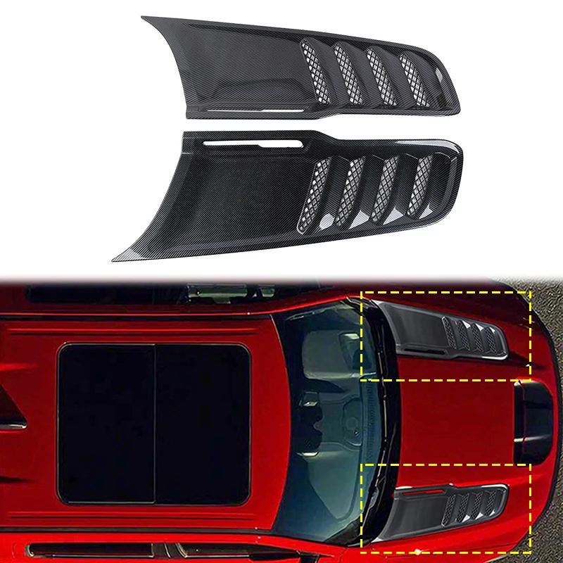 

Декоративная крышка для выпускного отверстия капота двигателя, отделка для Dodge Ram TRX 1500 2500 2018-2023, автомобильные Внешние аксессуары из углеродного волокна