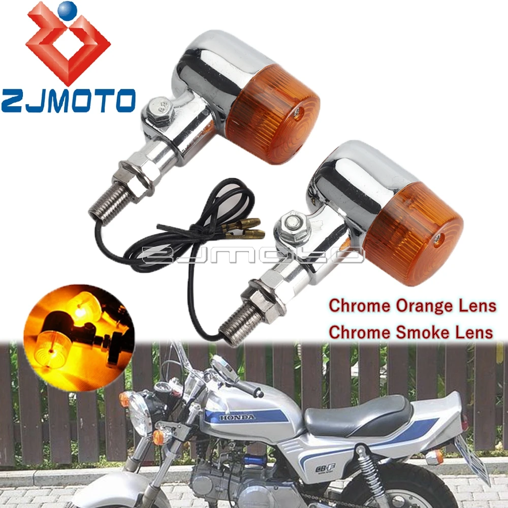 

Universal 10mm Hole Fairing Motorcycle Round Turn Signal Light Amber Indicator 12V 10W Bulb Blinker Lamp For Honda Suzuki Yamaha