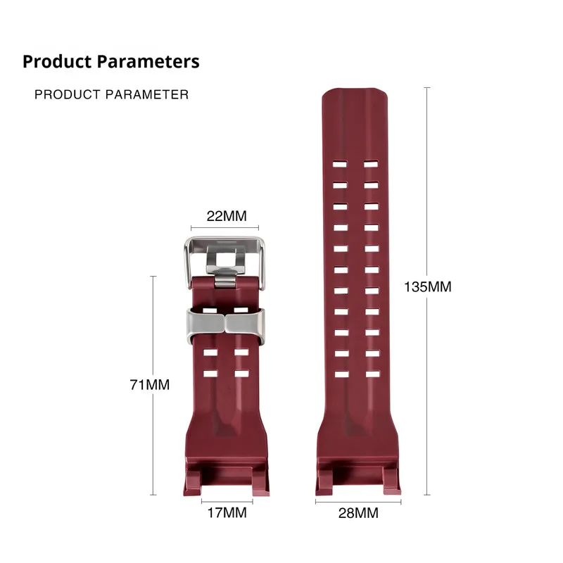 Premium Waterproof TPU Watch Band with Metal Ring for Sport Watches - Includes Resin Strap and Tools