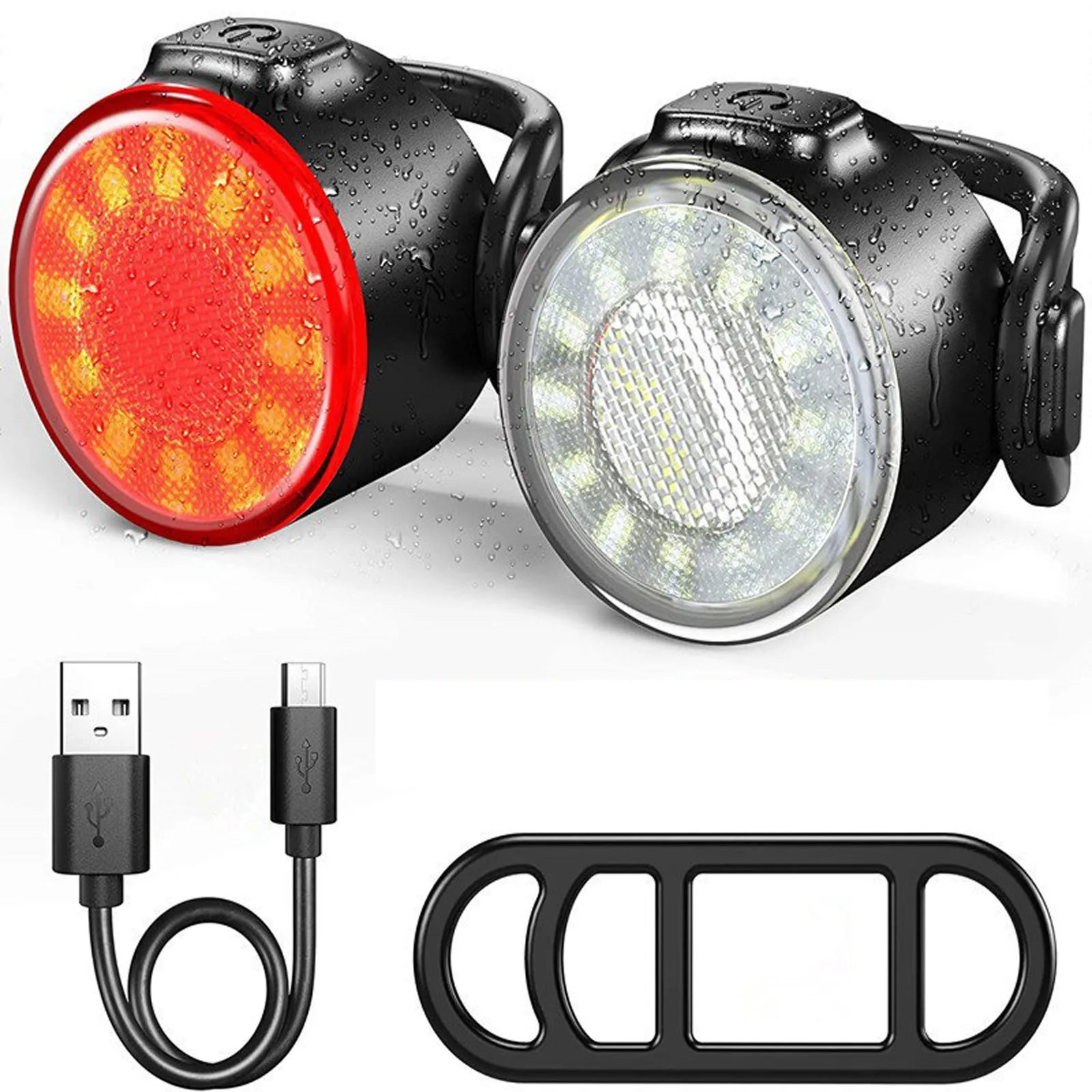 

Rechargeable Light Bike Front Rear Lights Led Bicycle Lighting Multi-Functional Front And Rear Bicycle Lights Mtb Cycling Lamp