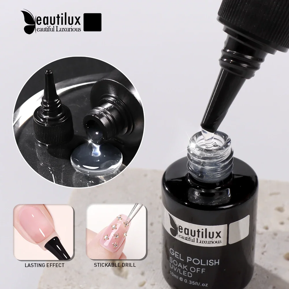 Beautlux Base Top Coat 100Ml Salon Refiler Nail Gel Polish Primer Rinforza Gel Livellanti Lacca Matte Gloss Finish Gel
