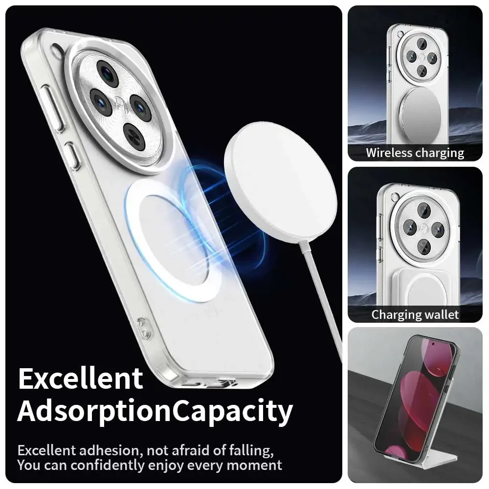Magnetic Wireless Charging Shockproof Back Case - Candy PC + TPU Bumper