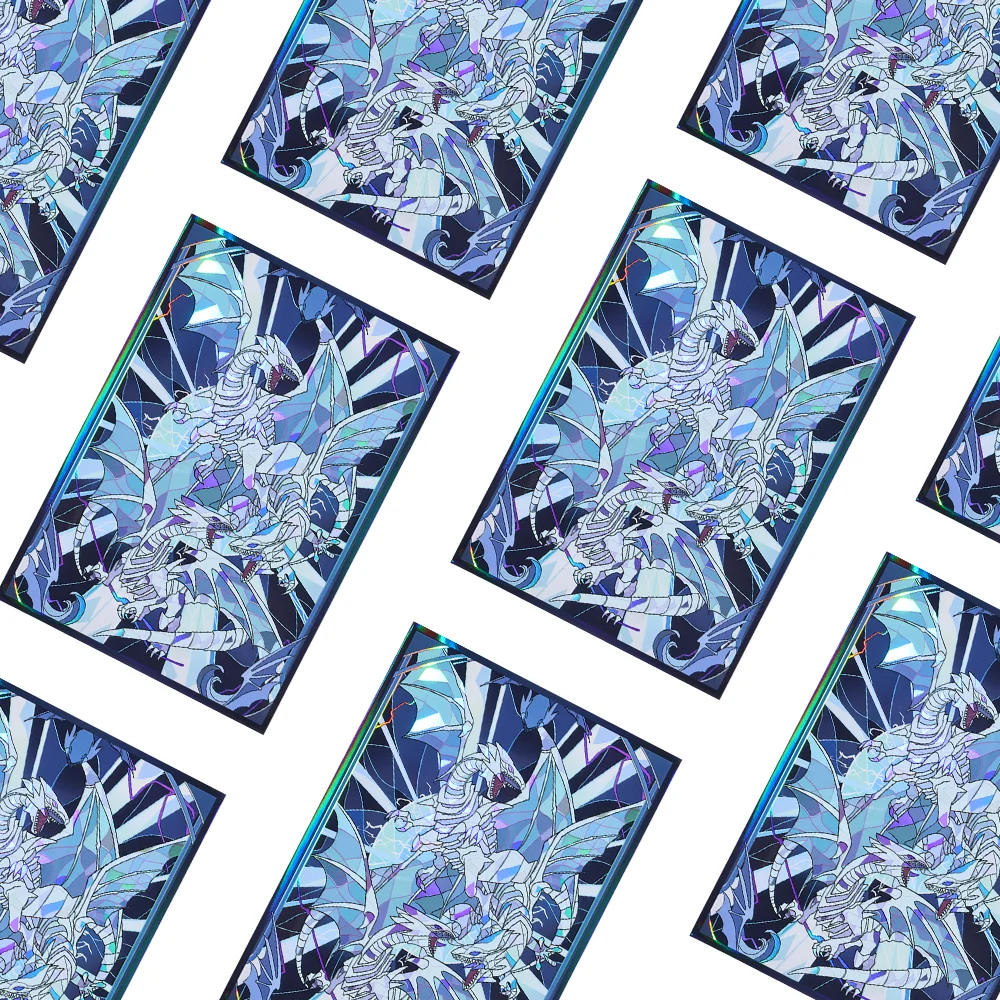 Anime Card Sleeves 50-100pcs 63x90mm Blue eyed White Dragon Board Game Card Protector For YGO