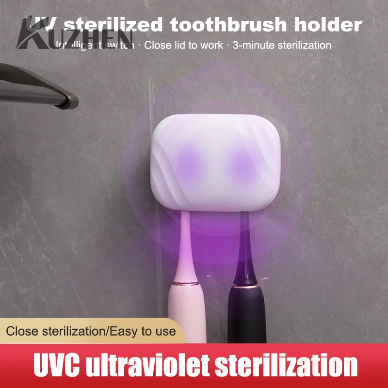 

Blue Light Uv Toothbrush Head Disinfection Box Drying Box Sterilizer Rechargeable Portable Toothbrush Holder