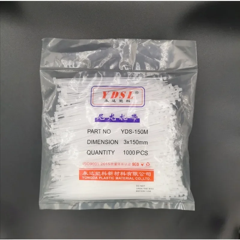 자동 잠금 플라스틱 나일론 타이, 100PCs/가방, 블랙 지퍼 랩 스트랩, 나일론 케이블 타이 세트, 고정 링 루프 와이어 랩