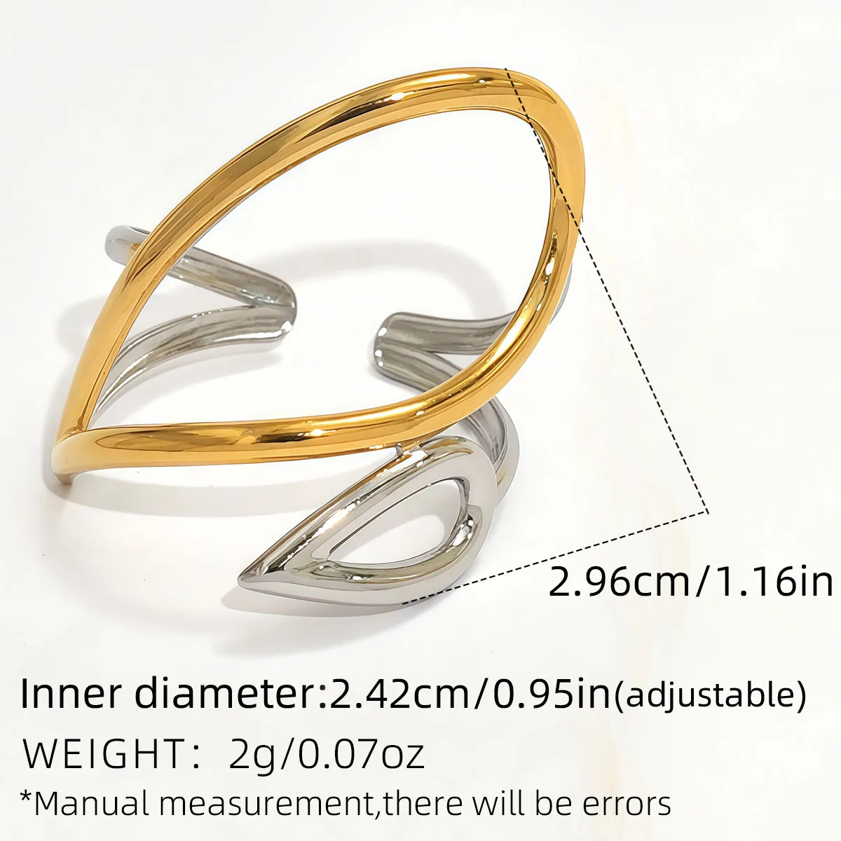 Modischer Edelstahlring mit geometrischem Liniendesign, 18 Karat vergoldet, wasserdichter Damenschmuck für den täglichen Gebrauch, Urlaub am Meer usw – Detail 2