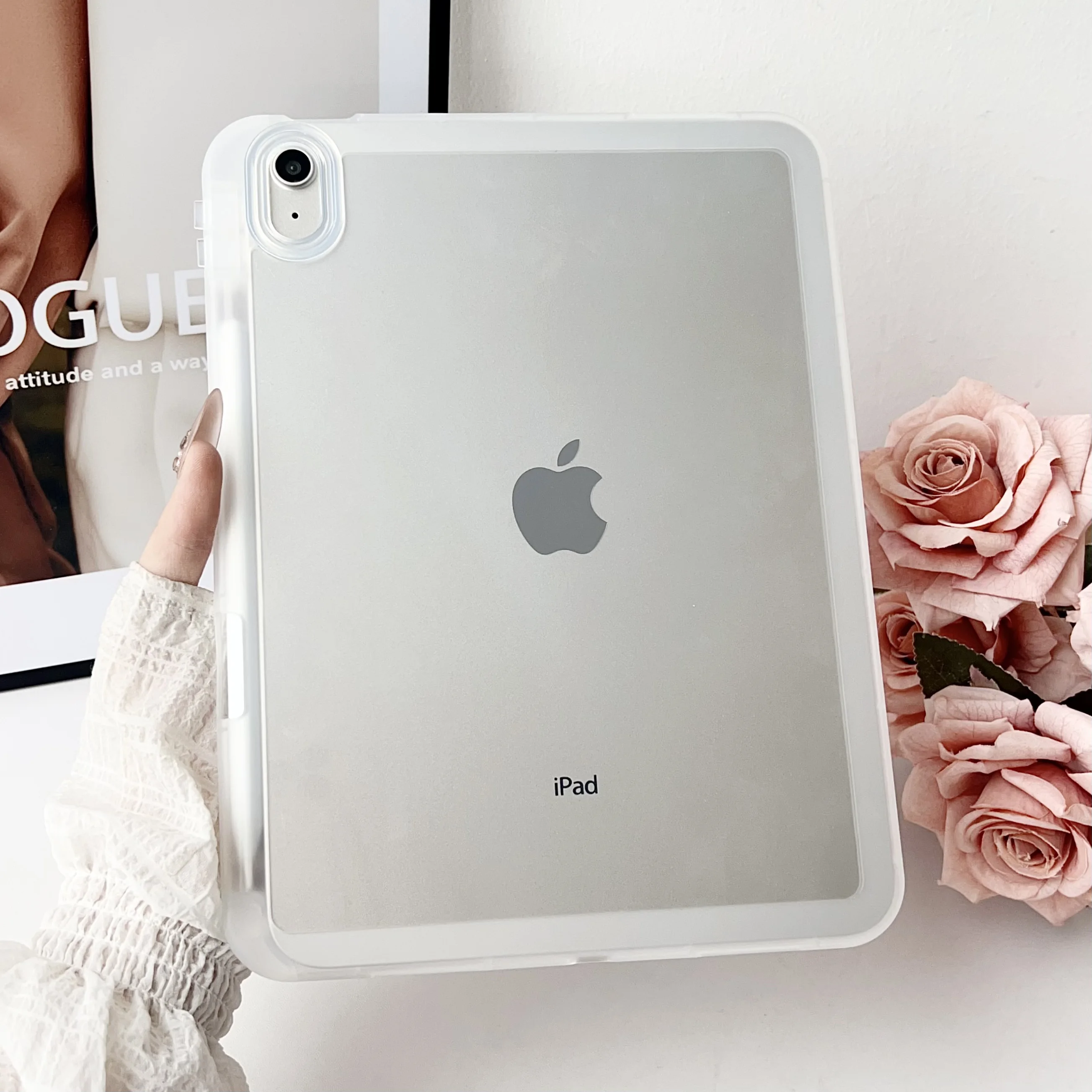 Universal iPad Protective Stand Cover Case - Durable Hard PC+TPU Design