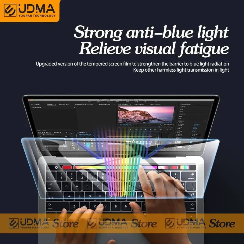Udma-filme Protetor de Tela Fosco para Laptops Anti-reflexo Macbook Air Pro m2 A2941 2779 2442 2485 2337 2338 13 14 1516.2 Polegada - Imagem 3
