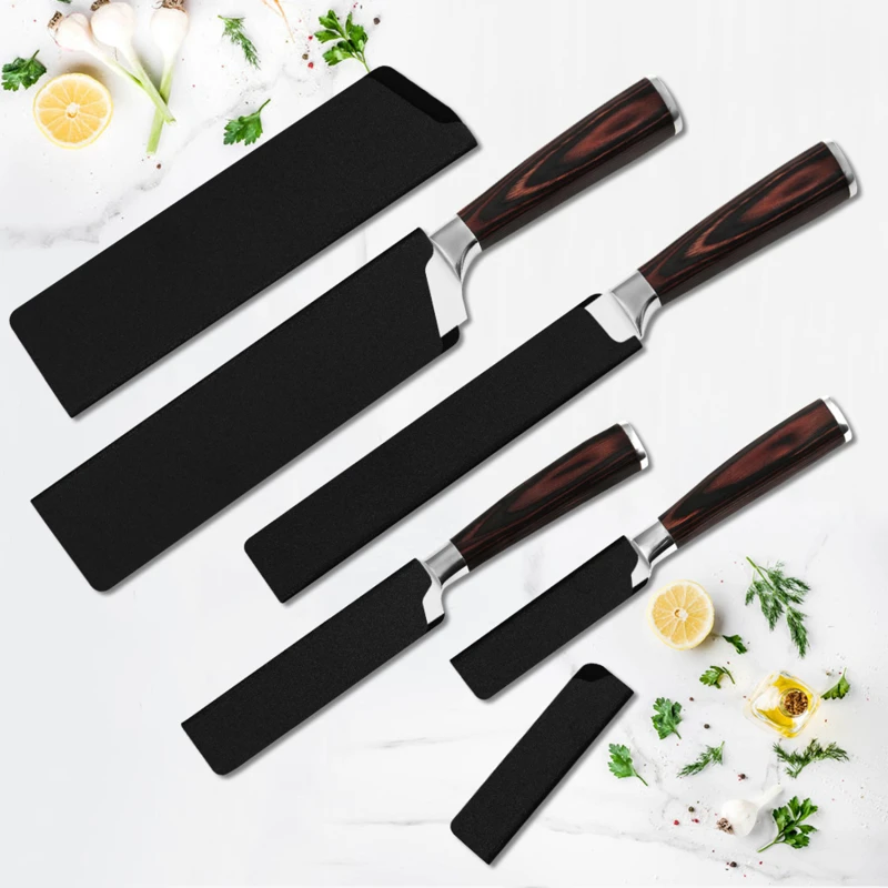 Kitchen Knife Sheath Knives Edge Protector Universal Cover Fit For 3.5''/5''/8'' Slicing Chef Fruit Knives Guard 1PC