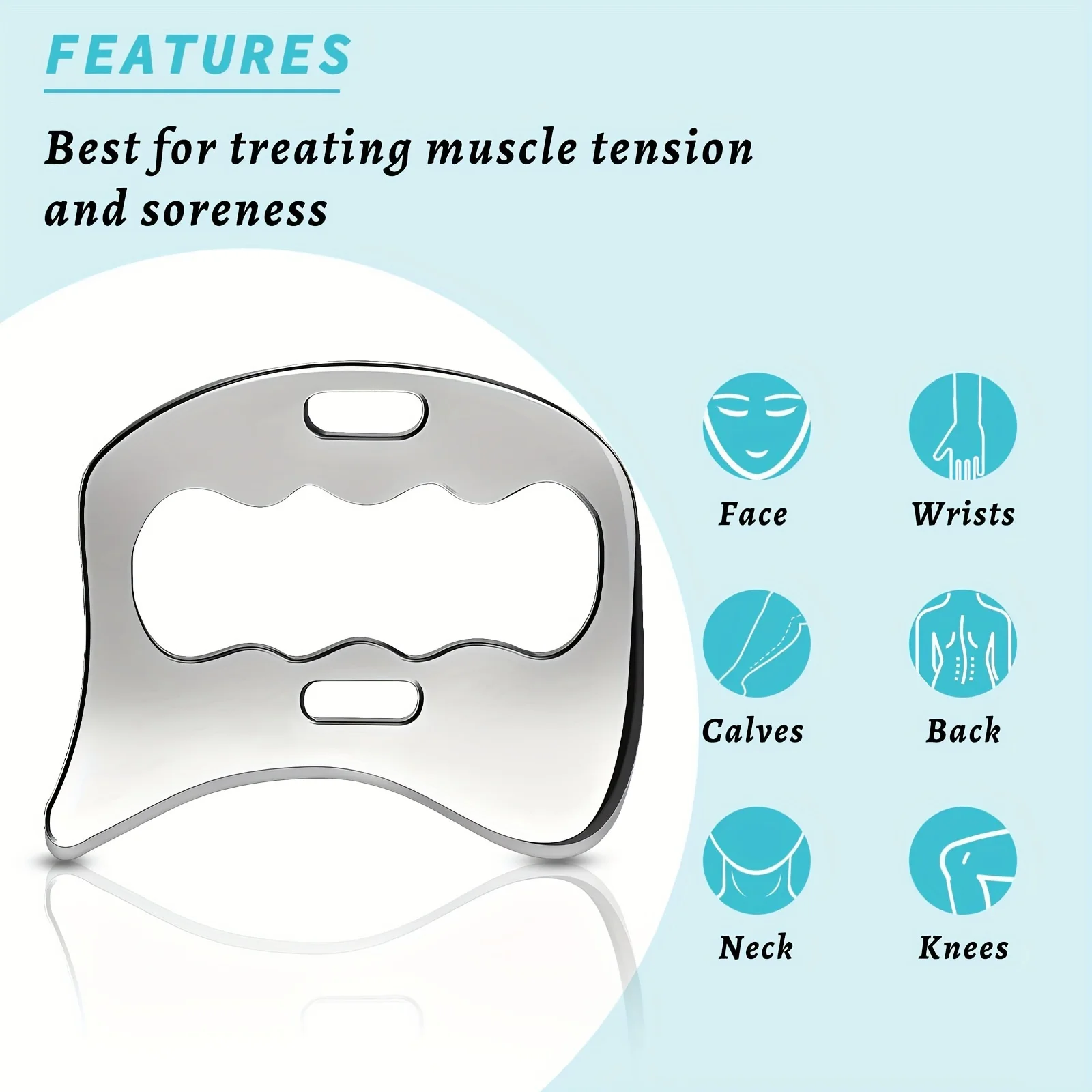 Stainless steel gua sha tools, gua sha scraping massage tools for physiotherapy and gua sha massage scraper tools 2