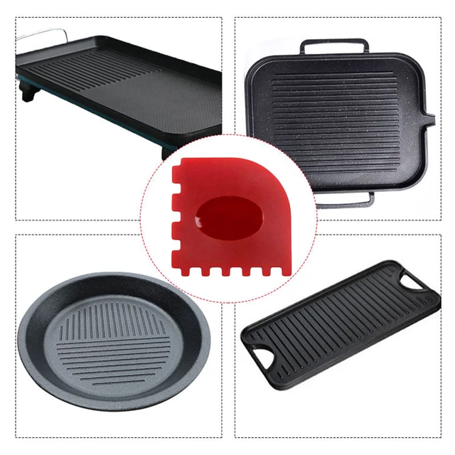 2Db Grill Serpenyő -Kaparó Szerszám Kaparó Szett Tisztító Konyha Többcélú Kaparók Öntöttvas Serpenyőkhöz 2023 - Image 5