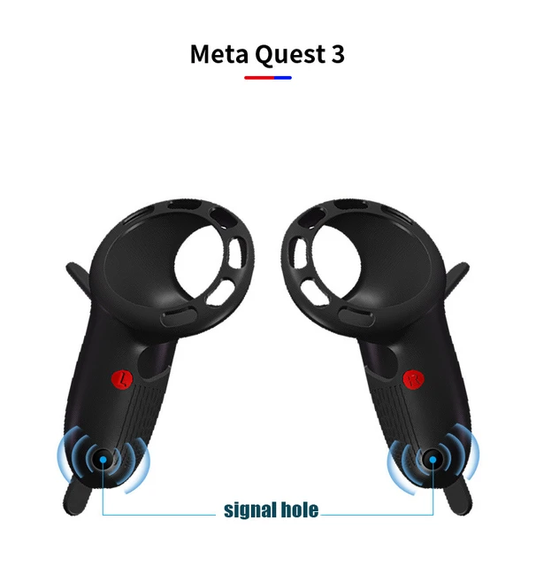 Funda protectora de silicona para Meta Quest 3, cubierta de agarre -  AliExpress