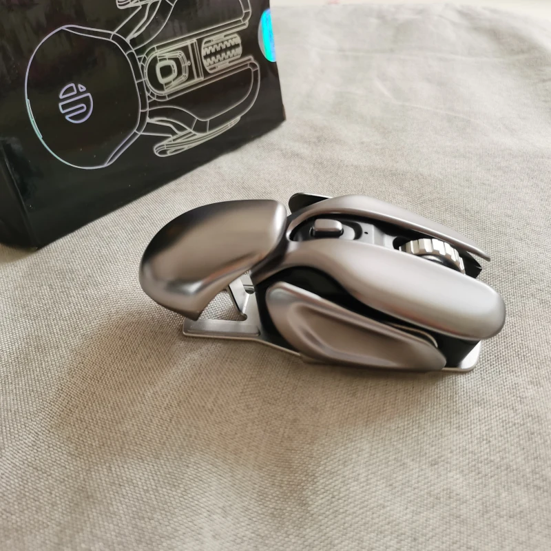 Infic Px2 2.4ghz Mouse sem Fio Conceito Usb Carregamento Metal Mouse Galvanizado Espaço-cinza Alumínio Liga Base Mute Game Mouse - Imagem 3