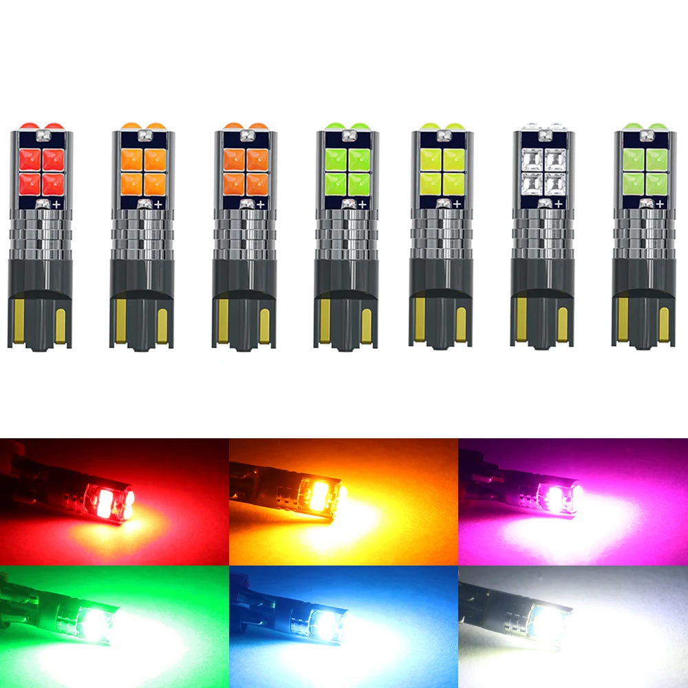 

2X High Quality T10 W5W Super Bright Car Interior LED Reading Dome Light Marker Lamp 194 168 Canbus Auto Wedge Parking Bulbs 12V