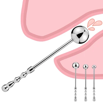 Sextoy Male Stainless Steel Anal Plug Butt Beads G Spot Wand Male Prostate Massage Stick Double Dildo Vagina Sex Toy Anal Dildo 2