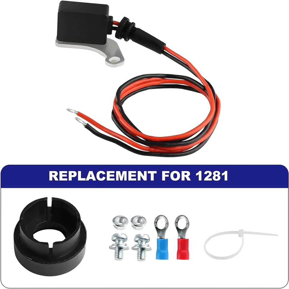 Points-to-Electronic Ignition Conversion Kit 1281 For 1957-1974 Ford 8-Cylinder V8 - 12V Negative Ground