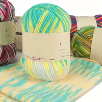 150g segmented dyed gradient colorful yarn, milk cotton, medium coarse hand woven hook, sweater, hat, scarf yarn 1