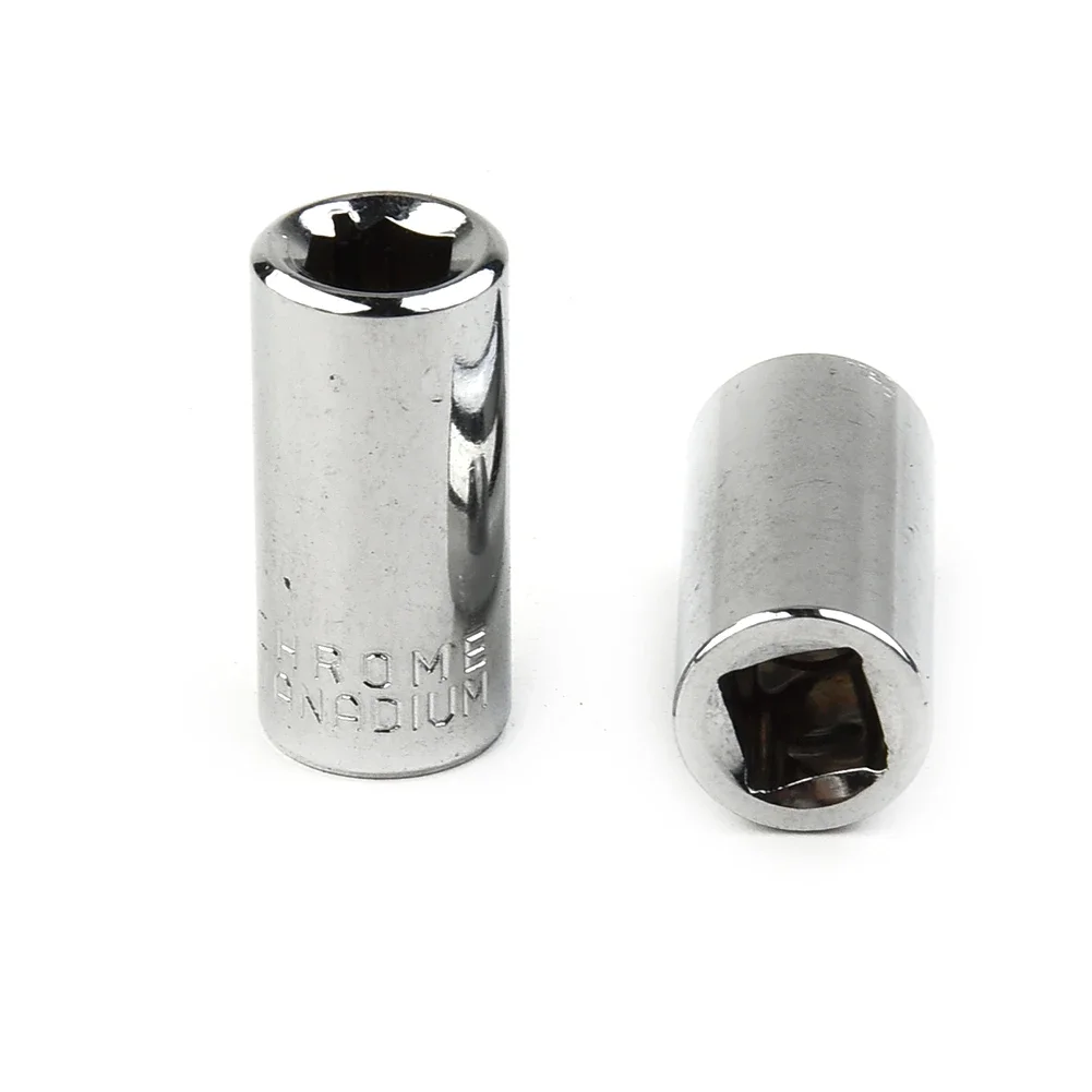 

1/4Pcs 1/4\" Square Hole Drive To 1/4\" Hex Socket Bits 6.3mm 50BV30 Converter Adapter For Screwdriver Bit Socket Step Drill