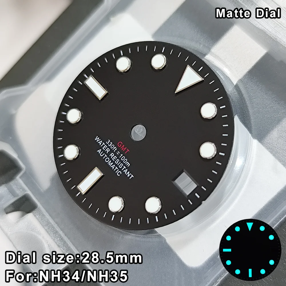 Blue Luminous Multi-Color Watch Dial Replacement - 28.5mm