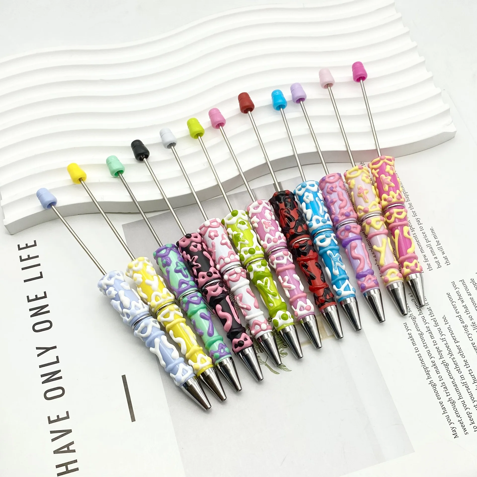 6Pcs 크리 에이 티브 크림 손으로 그린 페르시 펜 diy 손으로 그린 오일 볼펜 마카롱 컬러 크림 컬러 선물 펜