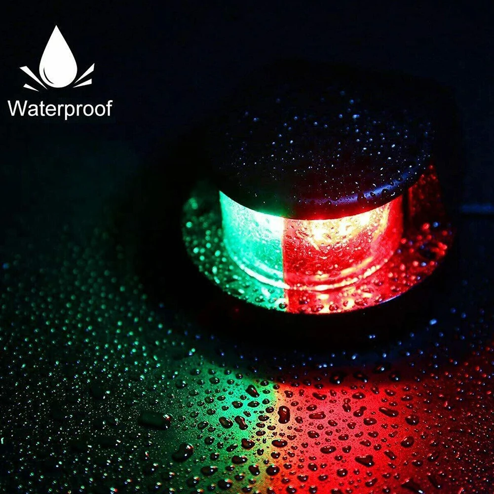 Bogen LED Navigation Segel licht LED Navigation Segel licht Marine Boot Kunststoff rot grün mit Chrom Gehäuse – Detail 23