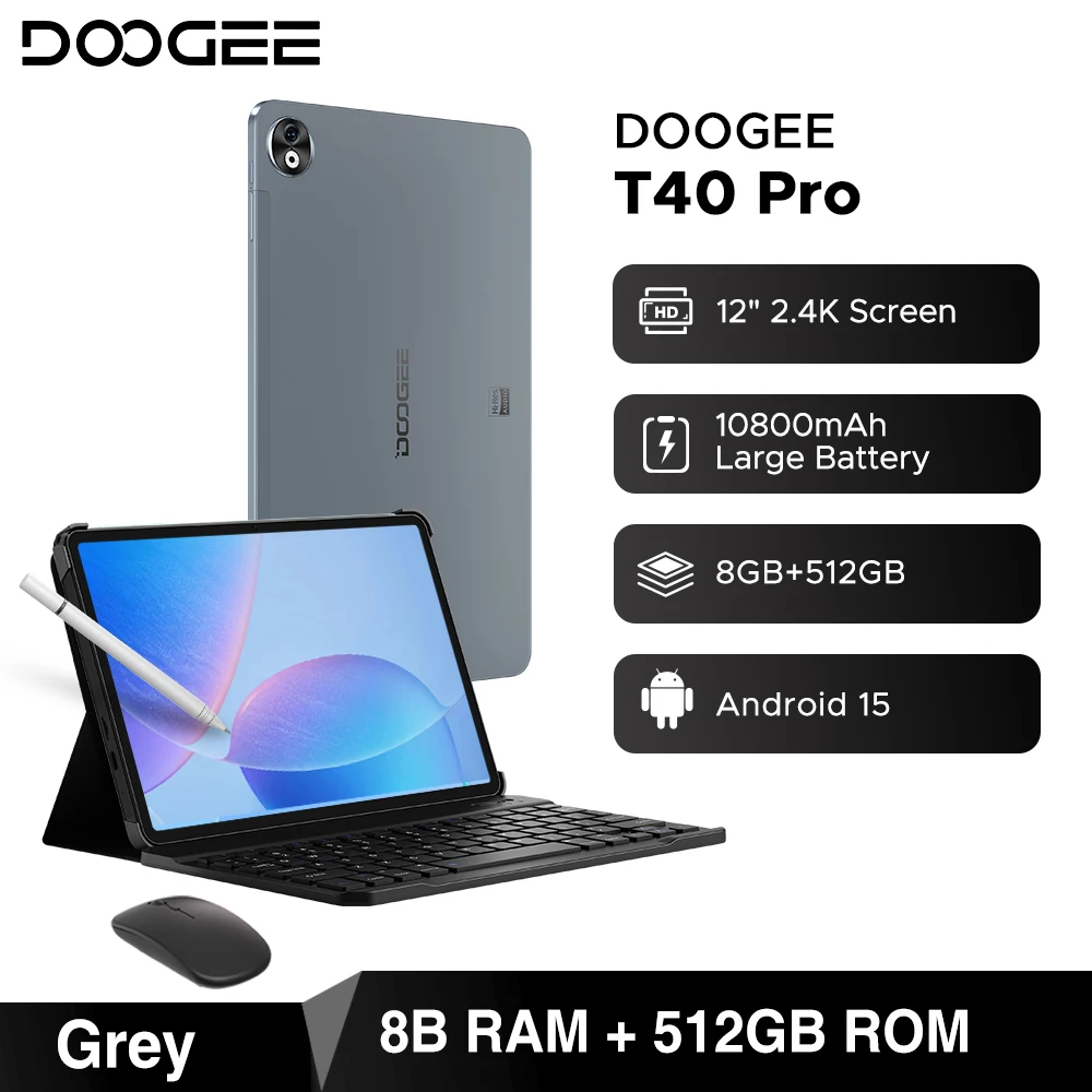 DOOGEE T40 Pro 12インチタブレット 本体 Amazon.com : DOOGEE T40 PRO 12 Inch Android 14 Tablet,2.4K