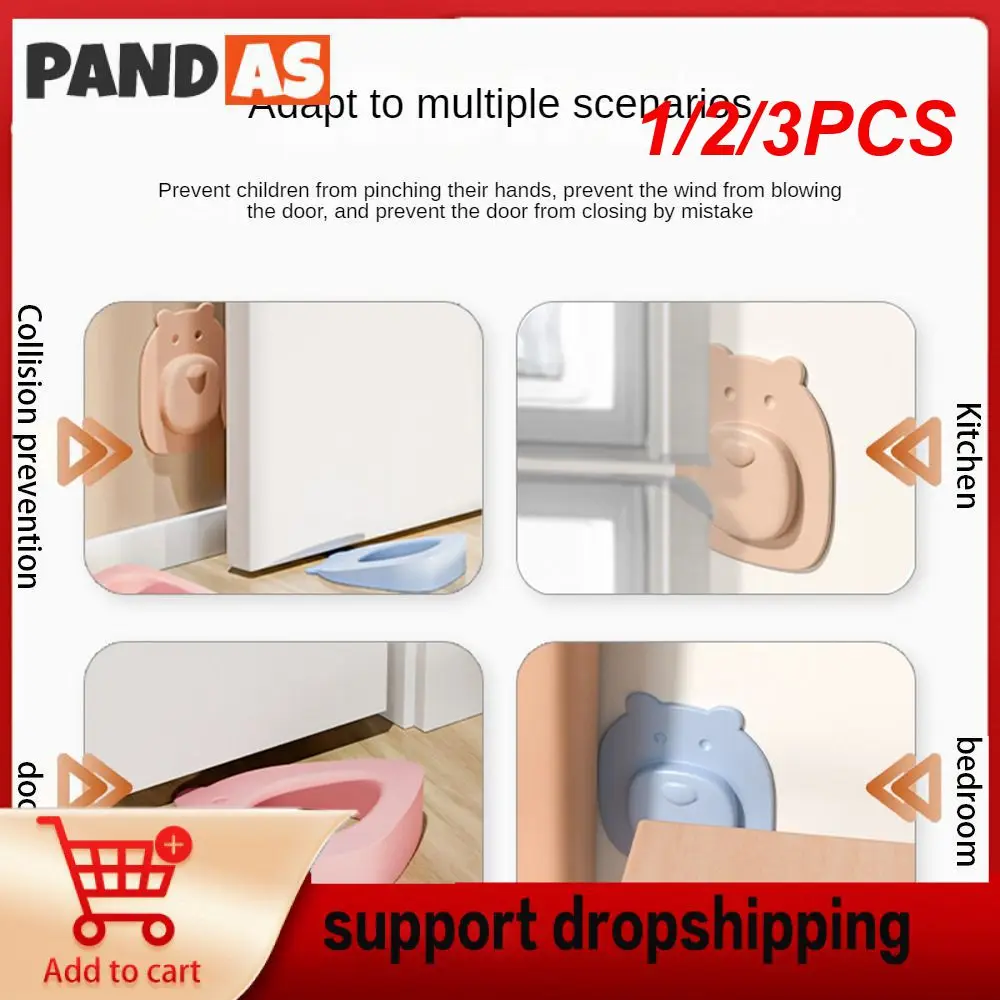 1/2/3PCS Removable Door Barrier Non-toxic Detachable Door Lift Easy To Install Crash Pad Shockproof Durable Door Stopper