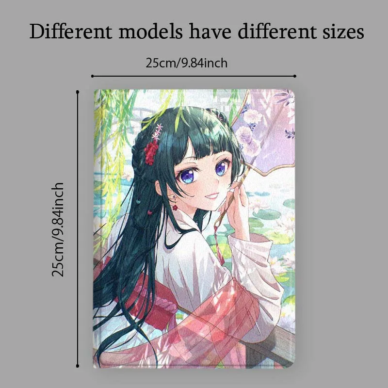 Anime Maomao Girl Soft Tablet Case with Pen Tray